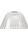 Wisp 1 Light Flush Ceiling E27 With Flat Round 38cm Glass Shade Matt Black/Clear