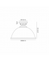 Wisp 1 Light Flush Ceiling E27 With Flat Round 38cm Glass Shade Matt Black/Clear