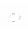 Wisp 1 Light Flush Ceiling E27 With Flat Round 38cm Glass Shade Matt Black/Clear
