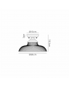 Wisp 1 Light Flush Ceiling E27 With Flat Round 30cm Glass Shade Polished Nickel/Clear