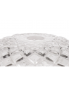 Wisp 1 Light Flush Ceiling E27 With Flat Round 30cm Glass Shade Antique Brass/Clear