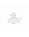 Wisp 1 Light Flush Ceiling E27 With Flat Round 30cm Glass Shade Matt Black/Clear