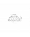 Wisp 1 Light Flush Ceiling E27 With Flat Round 30cm Glass Shade Matt Black/Clear