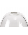 Wisp 2 Light Semi Flush Ceiling E27 With Smooth Bell 30cm Glass Shade Antique Brass/Clear