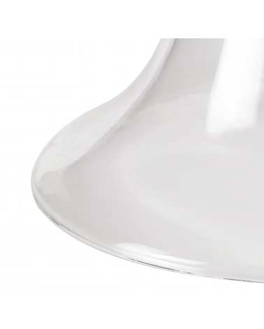 Wisp 2 Light Semi Flush Ceiling E27 With Smooth Bell 30cm Glass Shade Graphite/Clear