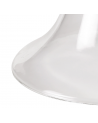 Wisp 2 Light Semi Flush Ceiling E27 With Smooth Bell 30cm Glass Shade Graphite/Clear
