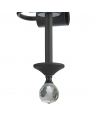 Wisp 2 Light Semi Flush Ceiling E27 With Smooth Bell 30cm Glass Shade Graphite/Clear