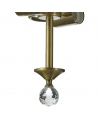 Wisp 2 Light Semi Flush Ceiling E27 With Round 30cm Glass Shade Antique Brass/Clear