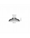 Wisp 2 Light Semi Flush Ceiling E27 With Round 30cm Glass Shade Antique Brass/Clear