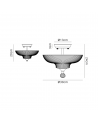 Wisp 2 Light Semi Flush Ceiling E27 With Round 30cm Glass Shade Matt Black/Clear