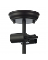 Wisp 2 Light Semi Flush Ceiling E27 With Round 30cm Glass Shade Matt Black/Clear