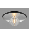Goa 36cm Flush Ceiling/Wall Light, 1 Light G9, Gold Leaf/Coffee/Clear Rippled Glass Shade