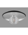 Goa 36cm Flush Ceiling/Wall Light, 1 Light G9, Gold Leaf/Coffee/Clear Rippled Glass Shade