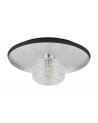 Goa 36cm Flush Ceiling/Wall Light, 1 Light G9, Gold Leaf/Coffee/Clear Rippled Glass Shade