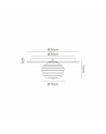 Goa 36cm Flush Ceiling/Wall Light, 1 Light G9, Gold Leaf/Coffee/Clear Rippled Glass Shade