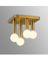 Forma 4 Light Square Ceiling E27, Antique Gold
