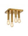 Forma 4 Light Square Ceiling E27, Antique Gold