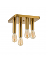 Forma 4 Light Square Ceiling E27, Antique Gold