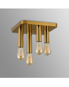 Forma 4 Light Square Ceiling E27, Antique Gold