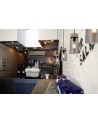 Muse 12cm 1 Light Pendant E27, With Small Cylindrical Smoke Cone Glass, Matt Black / Concrete / Smoke / Black