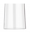 Muse 13cm 1 Light Pendant E27, With Large Clear Cylindrical Cone Glass Satin Nickel / Clear / Black Fabric
