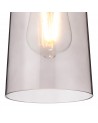 Muse 12cm 1 Light Ceiling E27, With Small Cylindrical Cone Smoke Grey Glass Shade Terrazzo Marble / Black