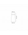 Muse 12cm 1 Light Ceiling E27, With Small Cylindrical Cone Smoke Grey Glass Shade Terrazzo Marble / Black