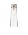 Muse 13cm 1 Light Ceiling E27, With Large Clear Cylindrical Cone Glass White Marble / Clear