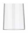 Muse 13cm 1 Light Ceiling E27, With Large Clear Cylindrical Cone Glass White Marble / Clear