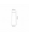 Muse 13cm 1 Light Ceiling E27, With Large Clear Cylindrical Cone Glass White Marble / Clear