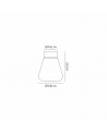 Muse 18cm 1 Light Ceiling E27, Withe Smoke Glass Shade Matt Black / Smoke
