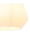 Muse 18cm 1 Light Ceiling E27, Withe Opal Glass Brass / Opal