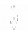 Georgie 1 Light Pendant E27 With 23cm Pear Glass, Copper/Matt Black/Clear