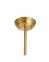 Francis 30cm Single Multi Height Pendant, 1 x E27, Round Champfered Glass, Satin Gold / Opal
