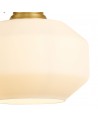 Francis 30cm Single Multi Height Pendant, 1 x E27, Round Champfered Glass, Satin Gold / Opal