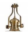 Francis 30cm Single Multi Height Pendant, 1 x E27, Round Champfered Glass, Antique Brass / Cognac