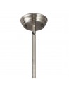 Francis Single Multi Height Pendant, 1 x E27, 30cm Bell Glass, Satin Nickel / Clear