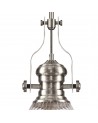 Francis Single Multi Height Pendant, 1 x E27, 30cm Bell Glass, Satin Nickel / Clear