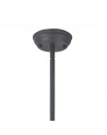 Francis Single Multi Height Pendant, 1 x E27, 26.5cm Prismatic Glass, Graphite / Clear
