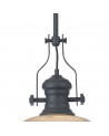 Francis Single Multi Height Pendant, 1 x E27, 26.5cm Prismatic Glass, Graphite / Clear