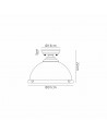 Francis 31cm Flush Ceiling Fitting, 1 x E27, Polished Nickel / Frosted Glass