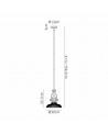 Francis 1 Light Pendant E27 With 30cm Round Glass