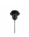 Georgie 1 Light Pendant E27 With 30cm Cylinder Glass, Black Chrome/Matt Black/Smoked/Clear