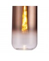 Georgie 1 Light Pendant E27 With 30cm Cylinder Glass, Copper/Matt Black/Clear