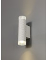 Megan 2 Light Wall Lamp GU10, Sand White/Acrylic Rings