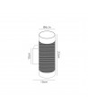 Megan 2 Light Wall Lamp GU10, Sand Black/Acrylic Rings