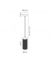 Megan 1 Light 20cm Pendant Light GU10, Rose Gold