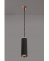Megan 1 Light 20cm Pendant Light GU10, Rose Gold/Sand Black