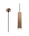 Megan 1 Light 30cm Pendant Light GU10, Rose Gold/Acrylic Ring