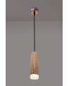 Megan 1 Light 20cm Pendant Light GU10, Rose Gold/Acrylic Ring